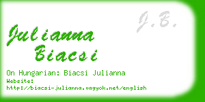 julianna biacsi business card